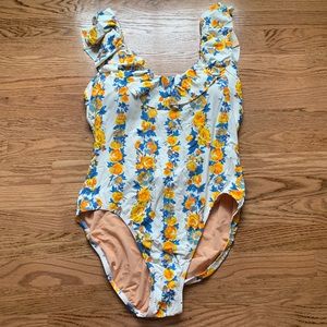 NWT J.Crew Ruffle Bathing Suit.  Tags have been removed, never worn.